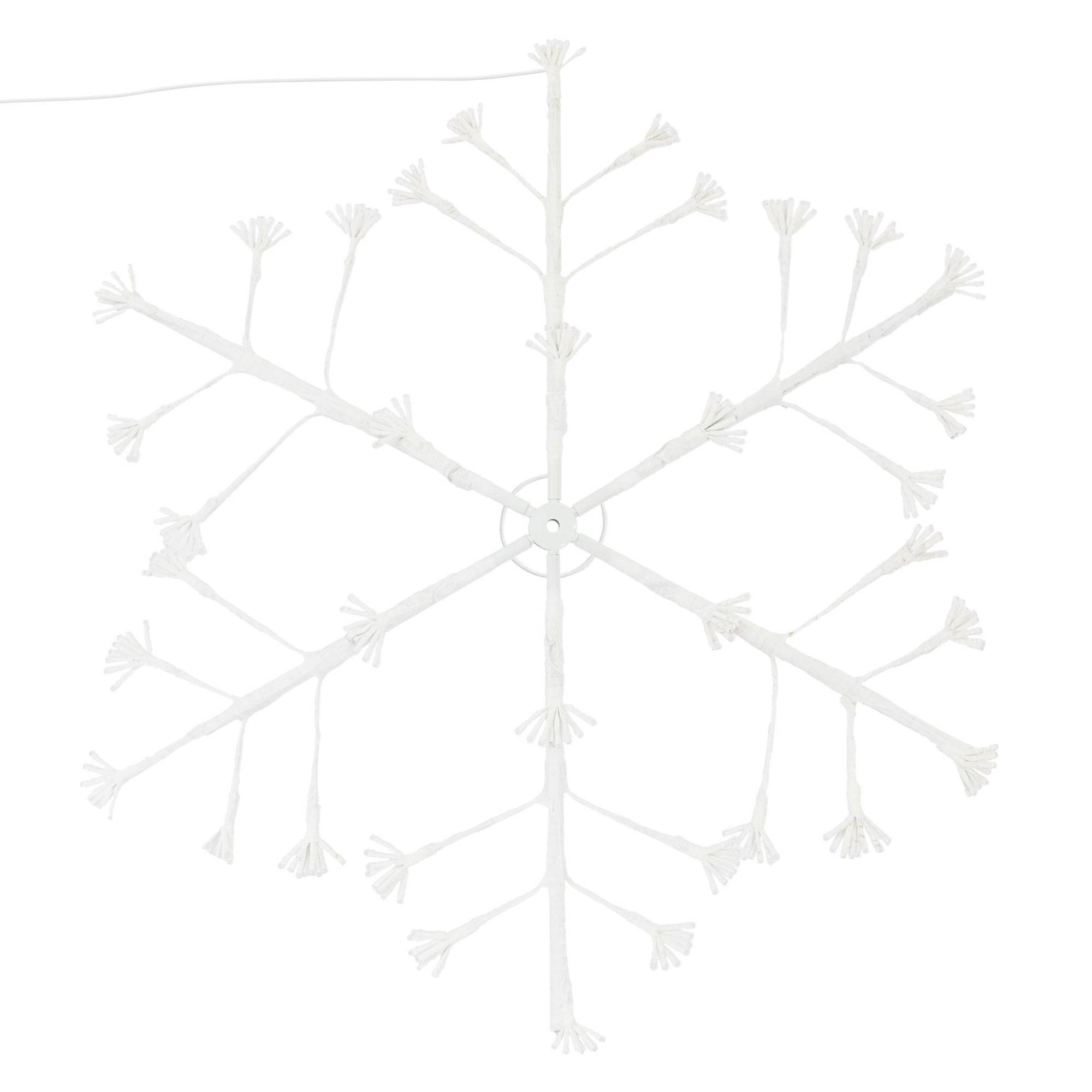Ecd-Germany - Flocon de neige lumineuse 288 ampoules LED blanc chaud IP44 décoration Noël - Image 1