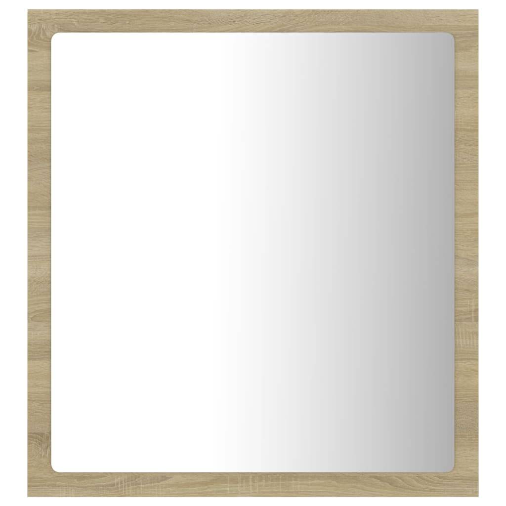 Miroir led de salle de bain 40 x 8,5 x 37 cm acrylique chêne - Image 2