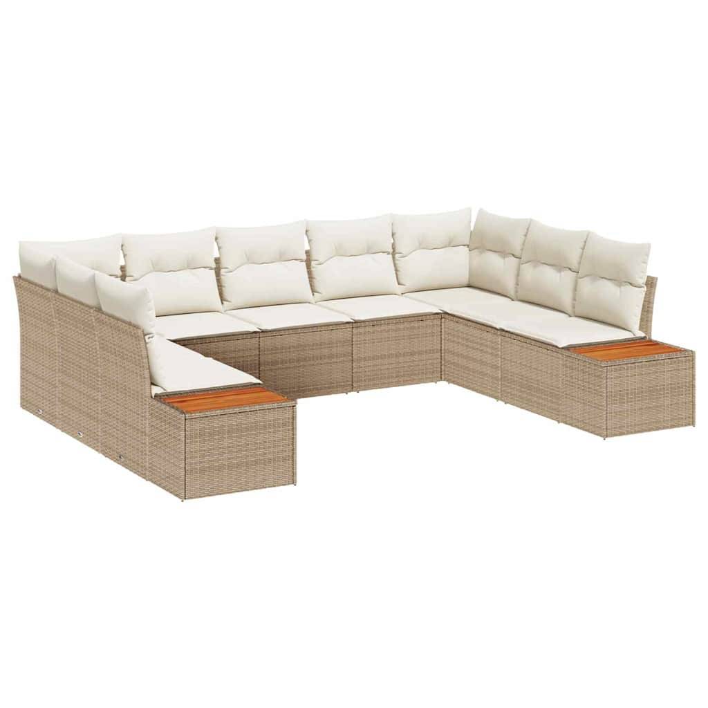 ComfortXL - Ensemble canapé extérieur 9 pièces polyrotin modulable pour jardin Beige – ComfortXL Outdoor Living - Image 2