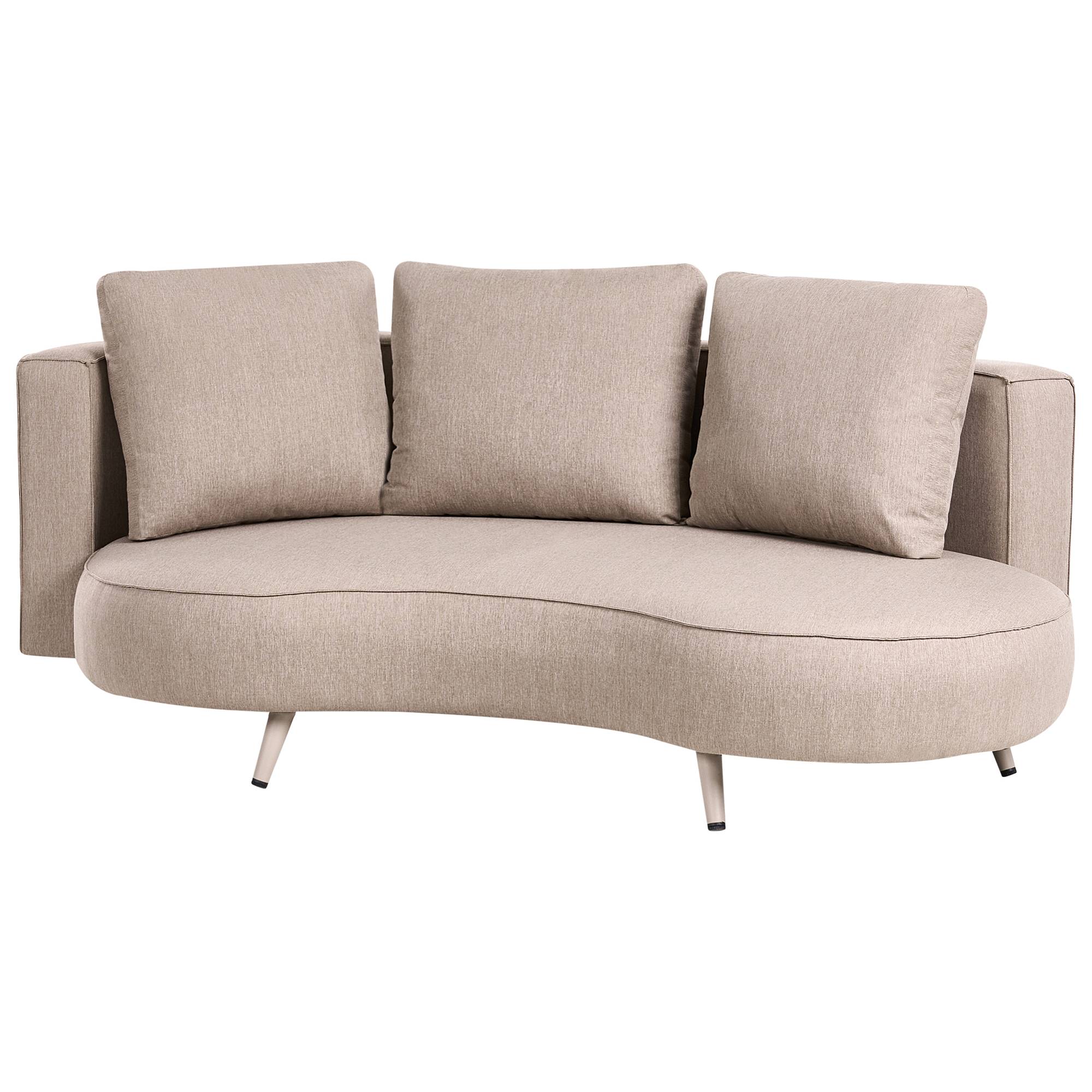 Beliani - Canapé de jardin, 3 Personnes Oléfine Beige PARORI - Beliani - Image 2