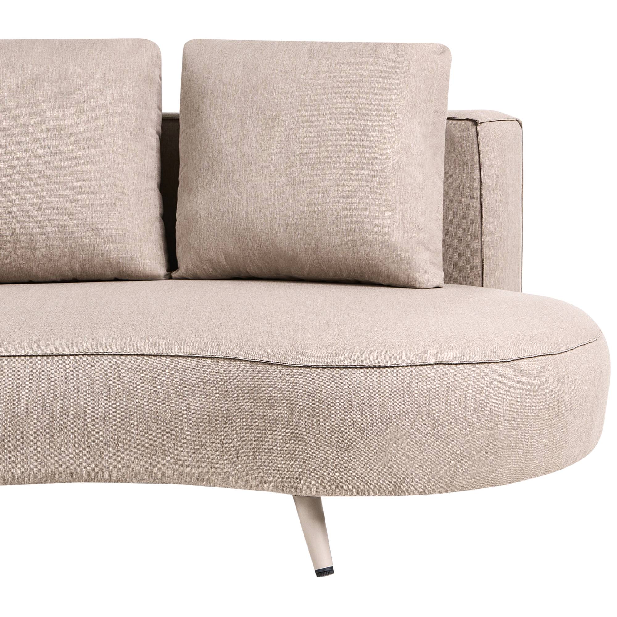 Beliani - Canapé de jardin, 3 Personnes Oléfine Beige PARORI - Beliani - Image 5