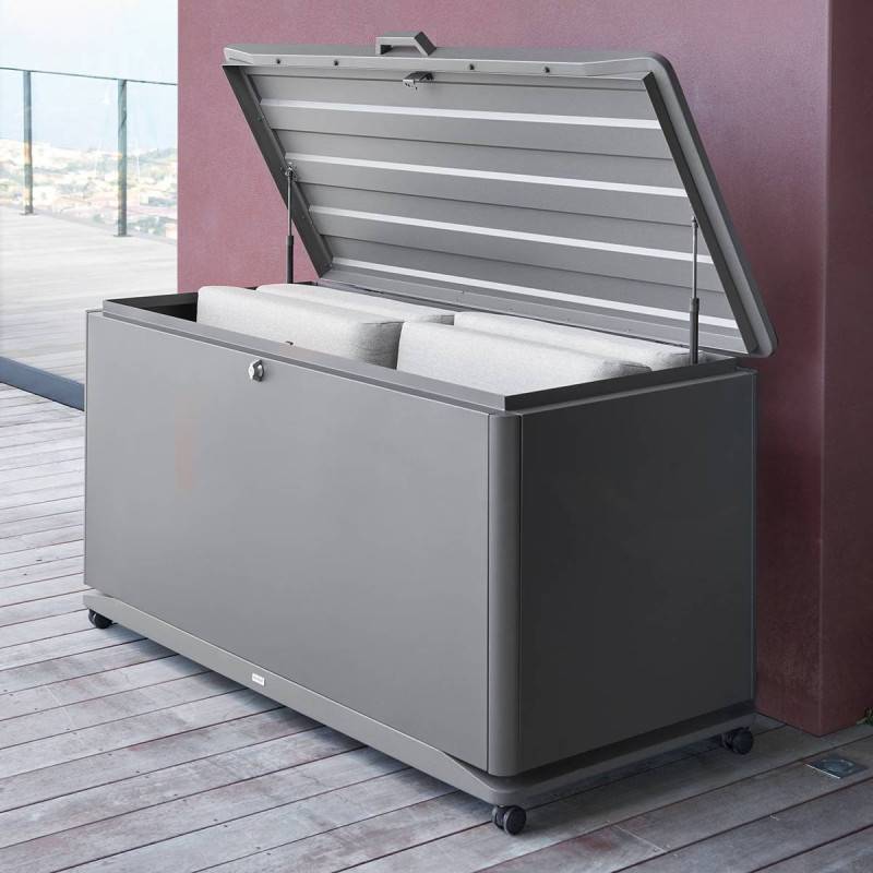 Hesperide - Coffre de rangement 920L Alumia gris graphite en aluminium - Hespéride - Image 9