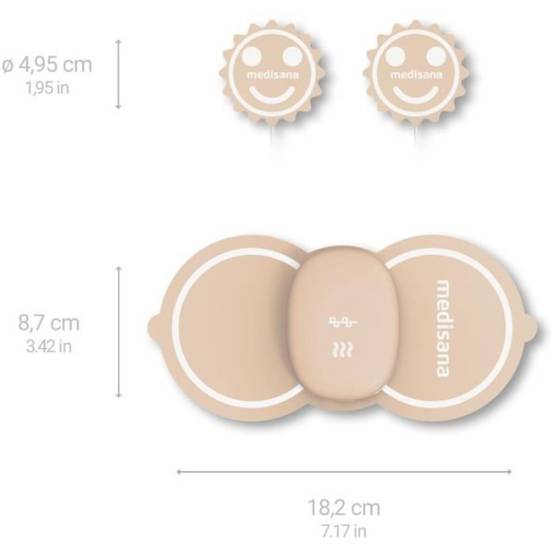 Appareil soulageant les douleurs menstruelles - MEDISANA - TT 250 TENS - 4 electrodes - Ventre et dos - Beige - Image 2