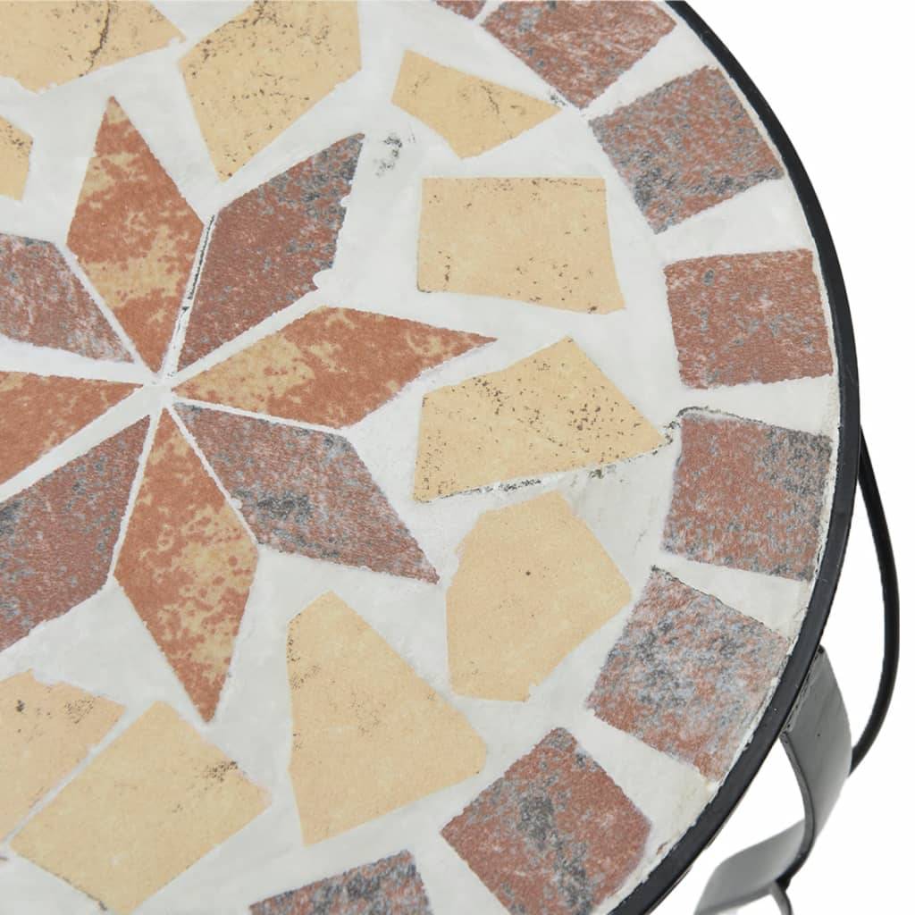 Lot de 3 Supports de Fleurs Gigognes en Fer et Céramique Mosaïque pour Balcon Terre Cuite et Blanc – ComfortXL Outdoor Living - Image 8