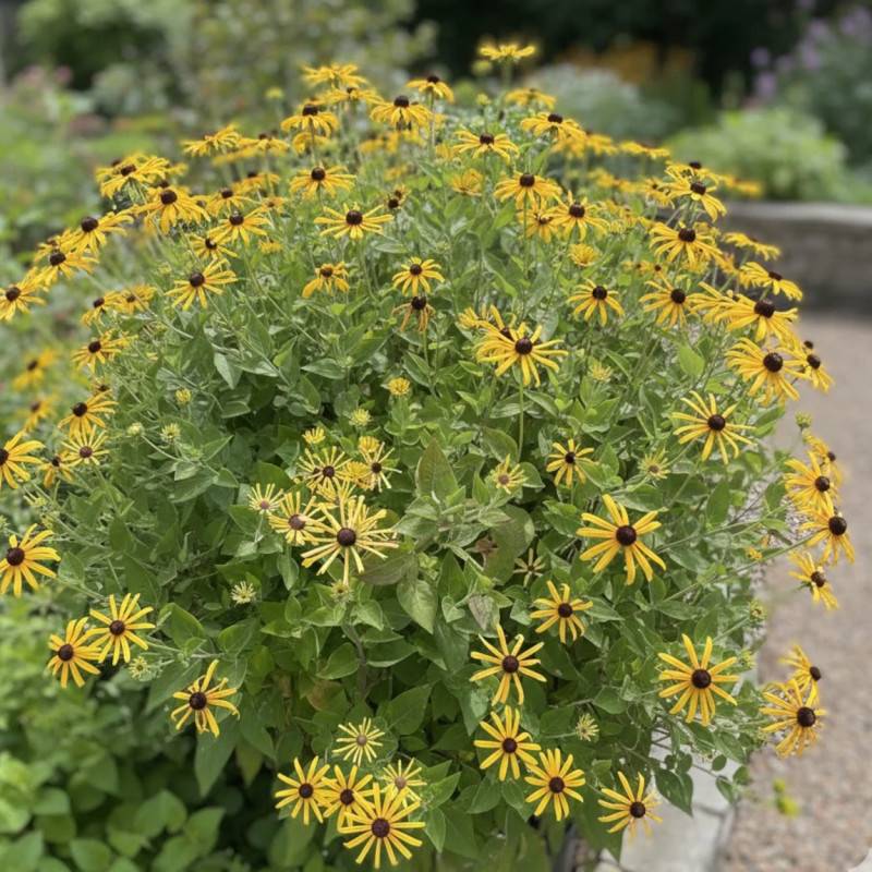 Rudbeckia subtomentosa à fleurs Jaune/Noir - feuillage Caduc - Godet - 5/20 cm - Image 1