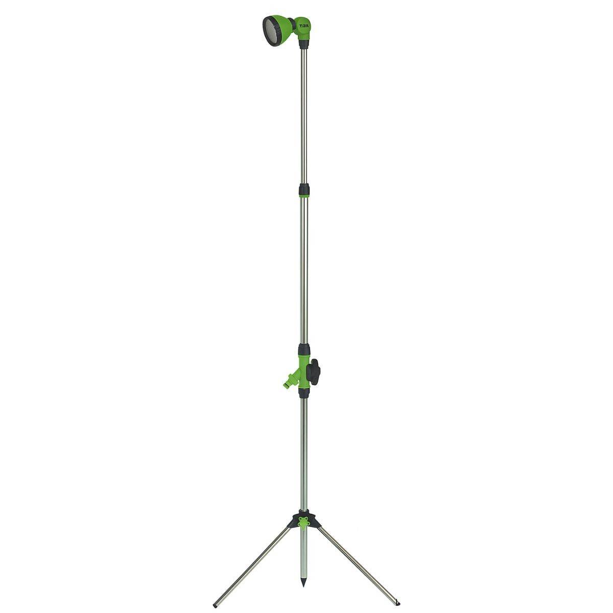 Douche Extérieure avec trépied 1,90m - Douche de Camping Portable Pommeau pivotant, Raccord Tuyau Arrosage Ø16 mm IRIS GARDEN - Image 1