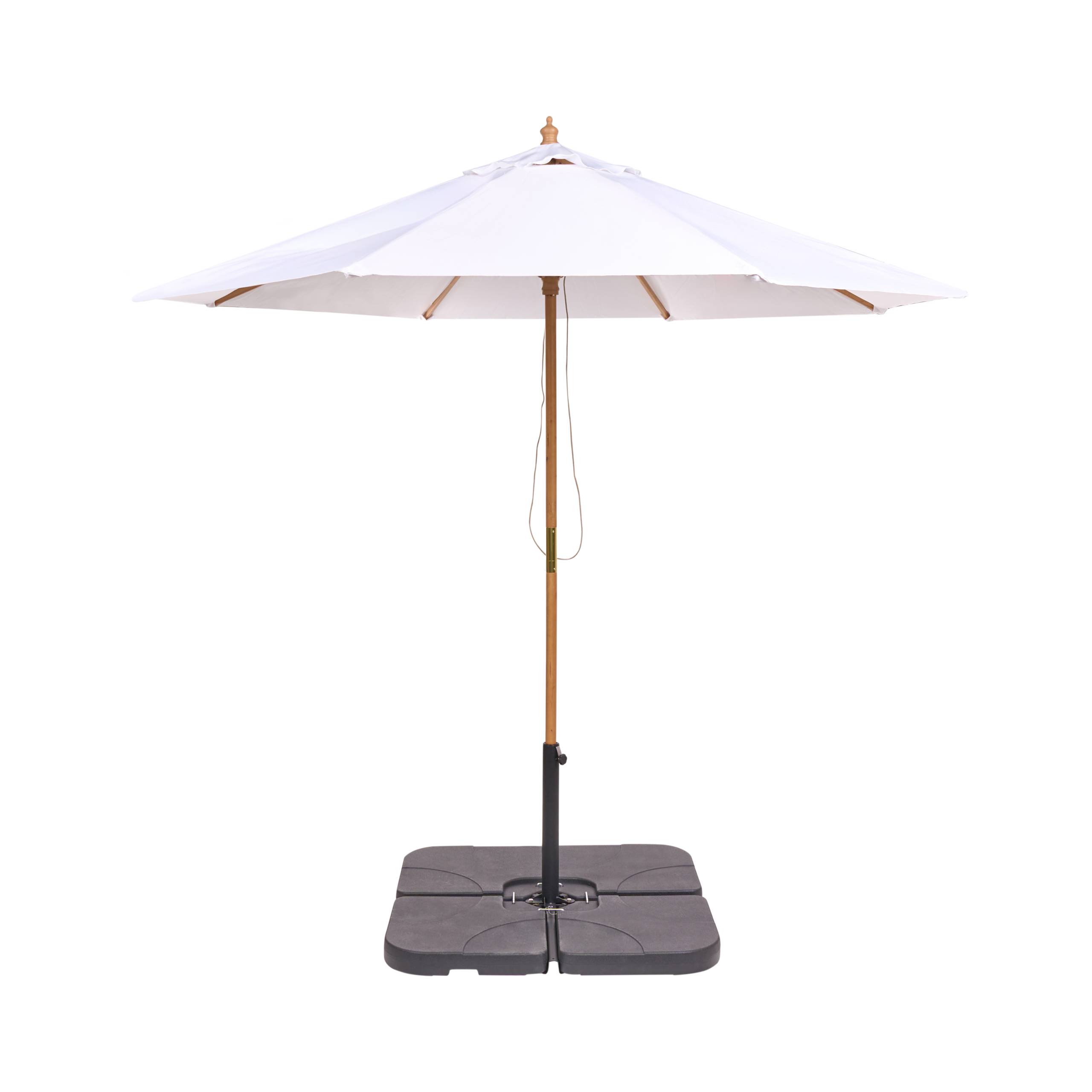 Parasol droit Tissu Blanc cassé TOSCANA - Beliani - Image 4