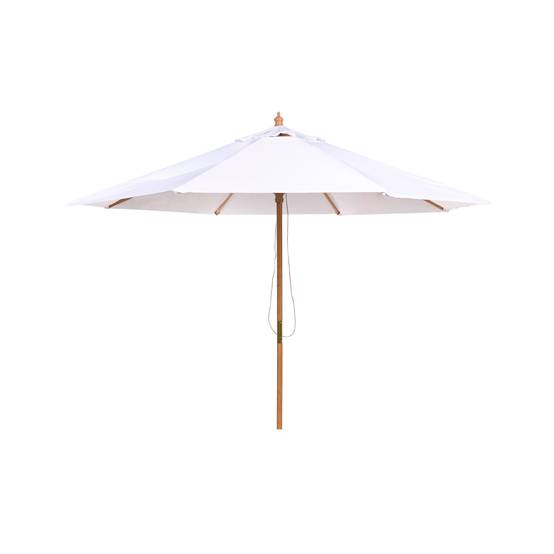 Parasol droit Tissu Blanc cassé TOSCANA - Beliani - Image 1