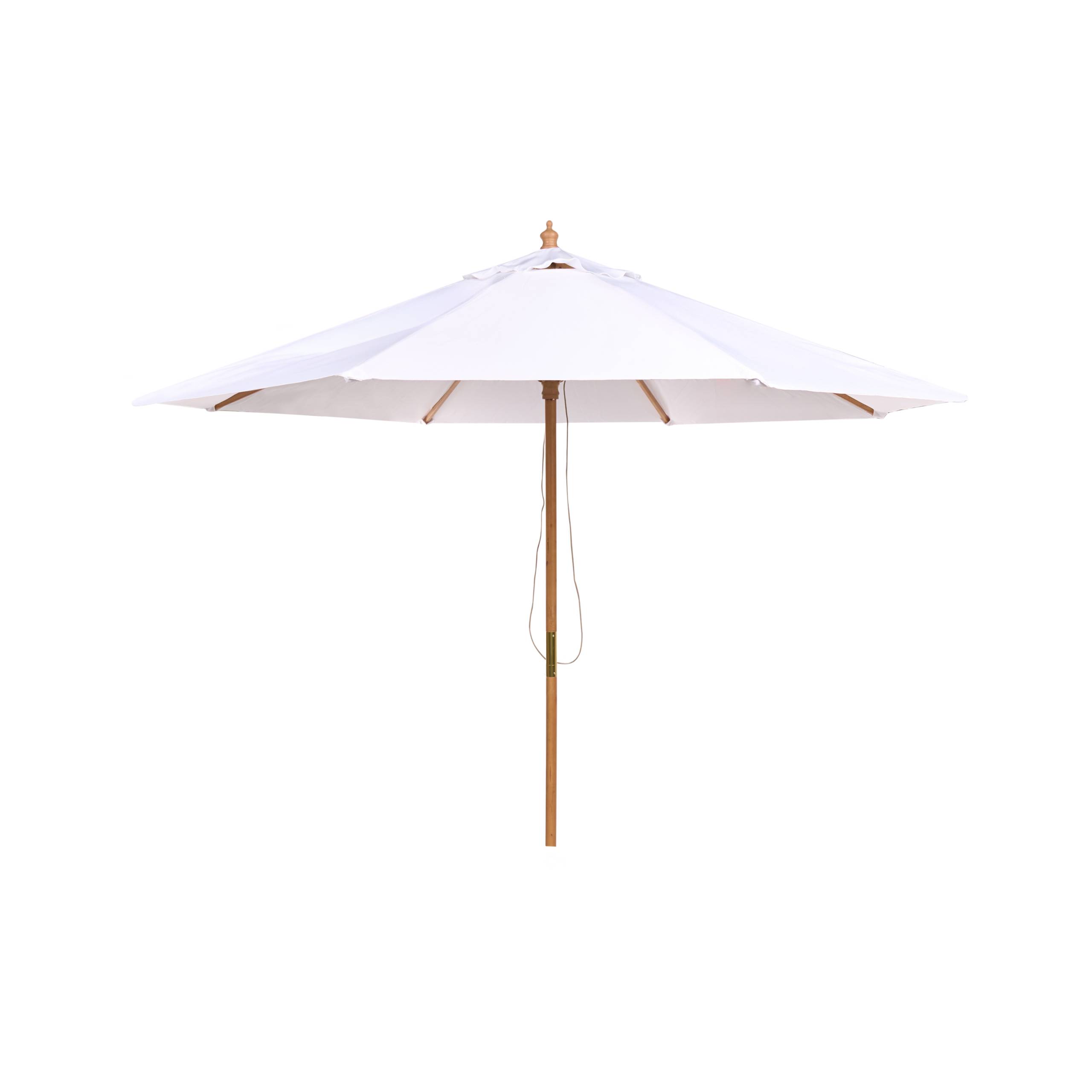 Parasol droit Tissu Blanc cassé TOSCANA - Beliani - Image 1