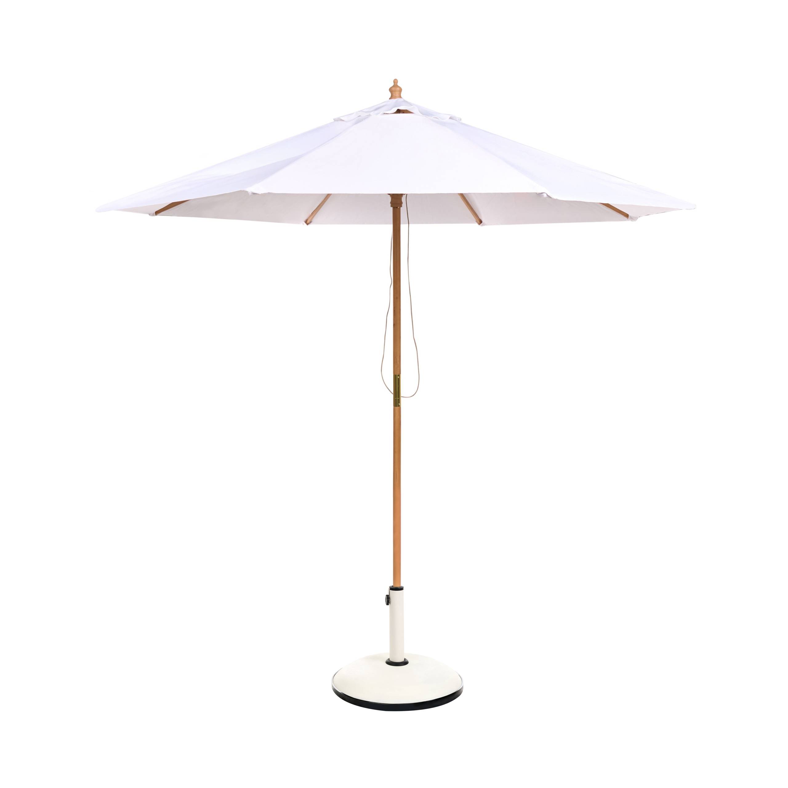 Beliani - Parasol droit Tissu Blanc TOSCANA - Beliani - Image 5