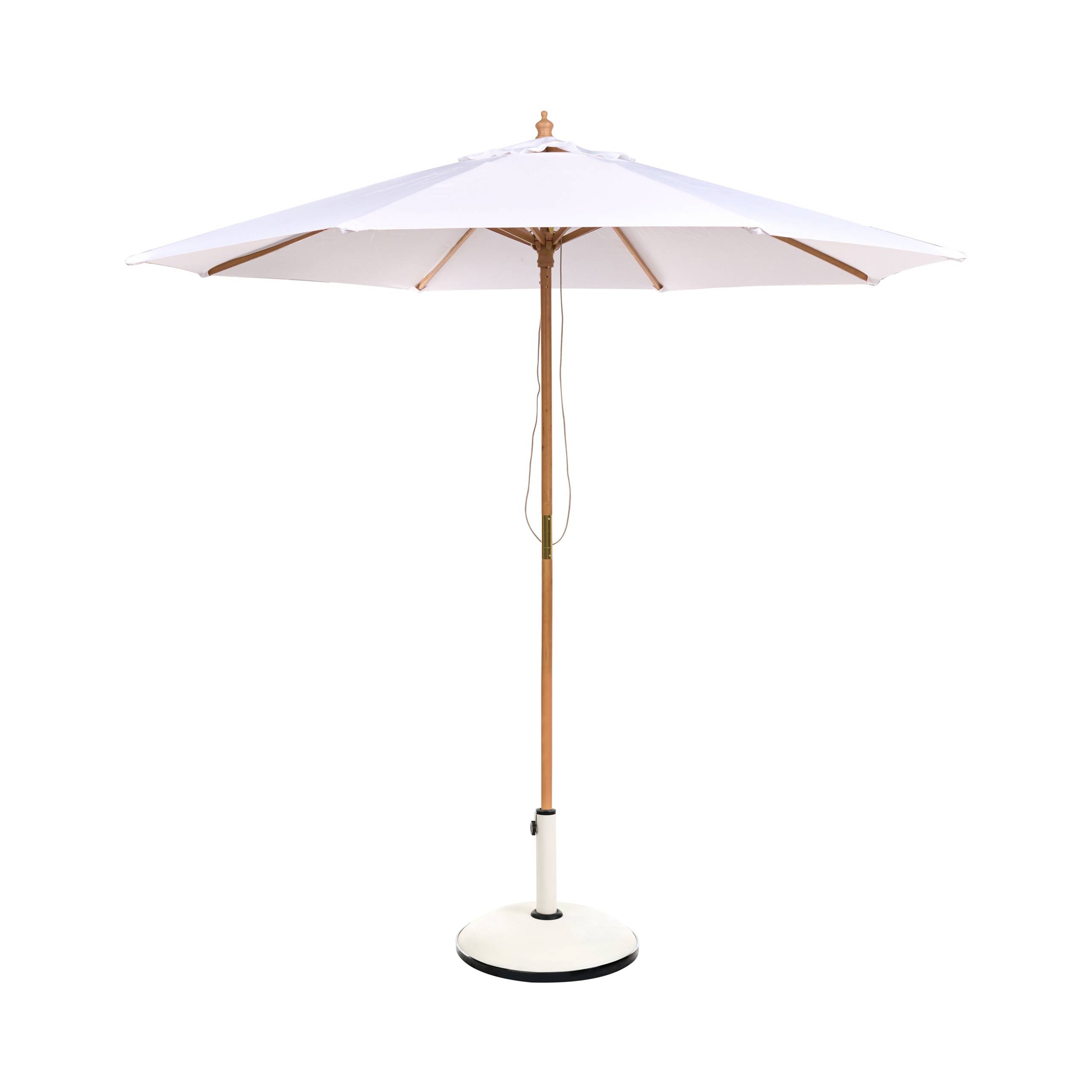 Beliani - Parasol droit Tissu Blanc TOSCANA - Beliani - Image 4