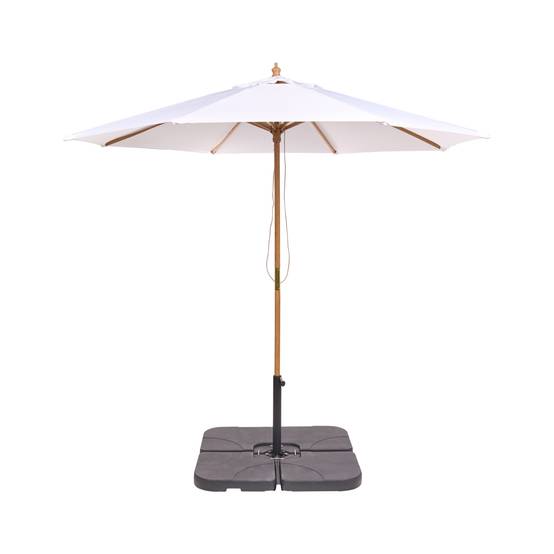 Parasol droit Tissu Blanc cassé TOSCANA - Beliani - Image 3