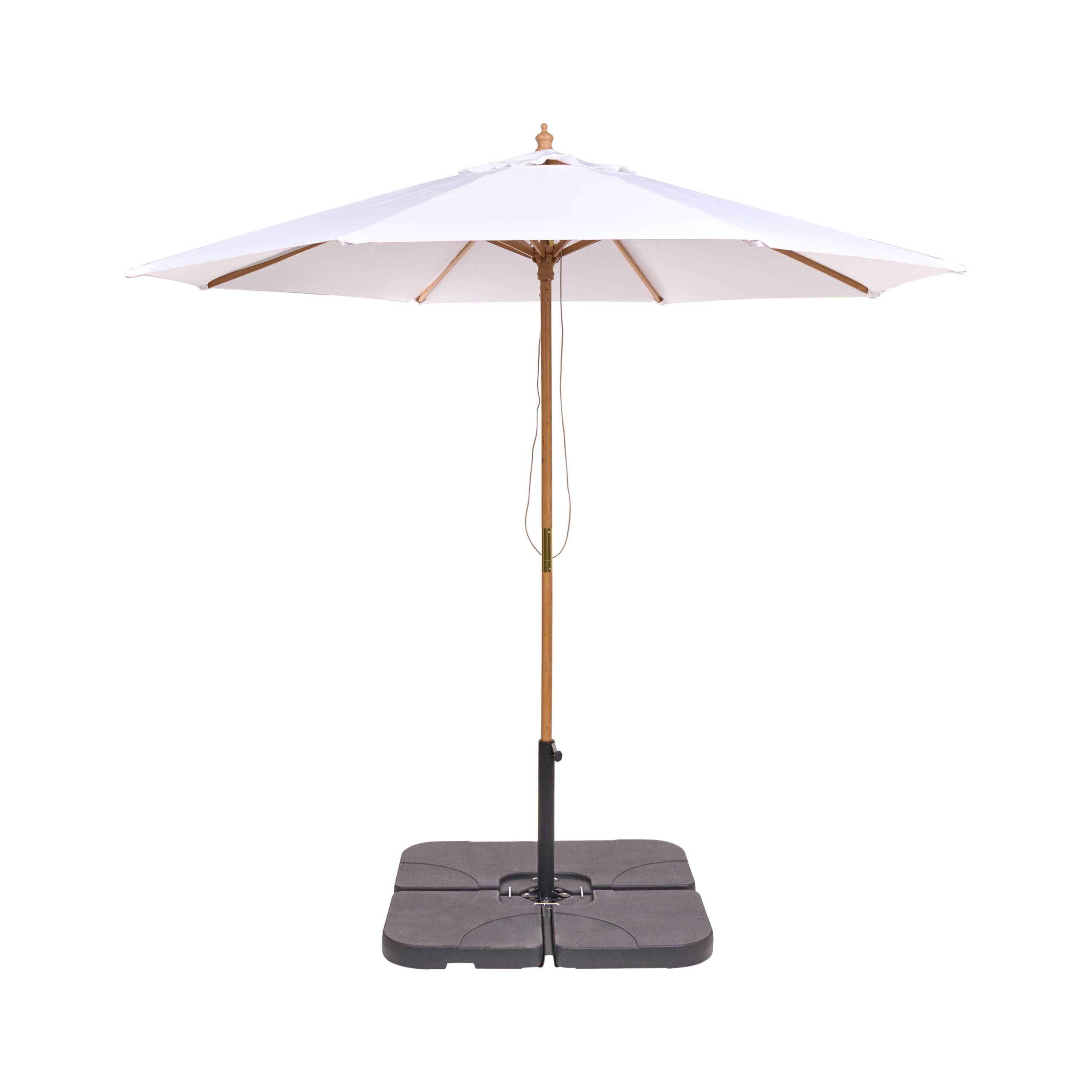 Parasol droit Tissu Blanc cassé TOSCANA - Beliani - Image 3