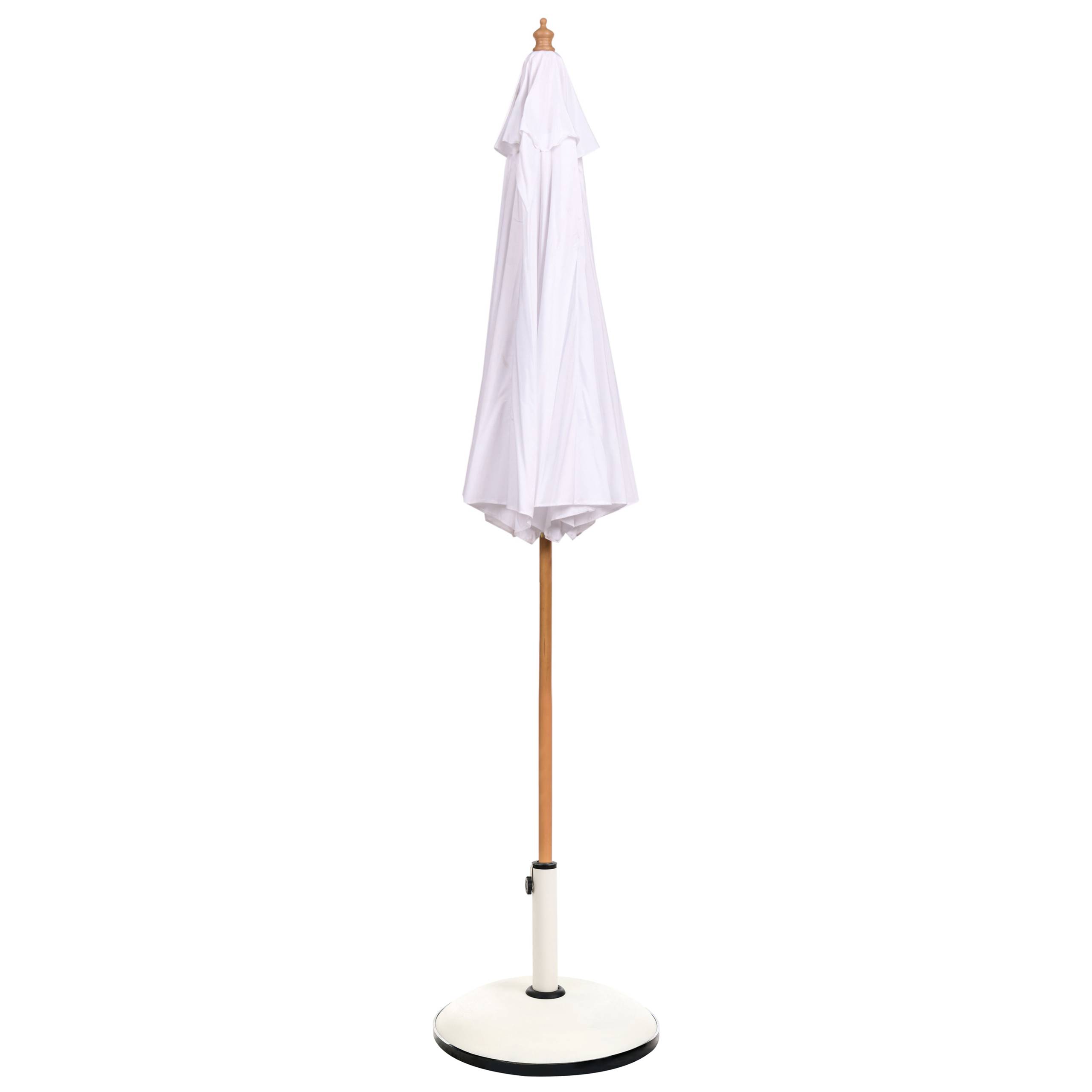 Beliani - Parasol droit Tissu Blanc TOSCANA - Beliani - Image 6