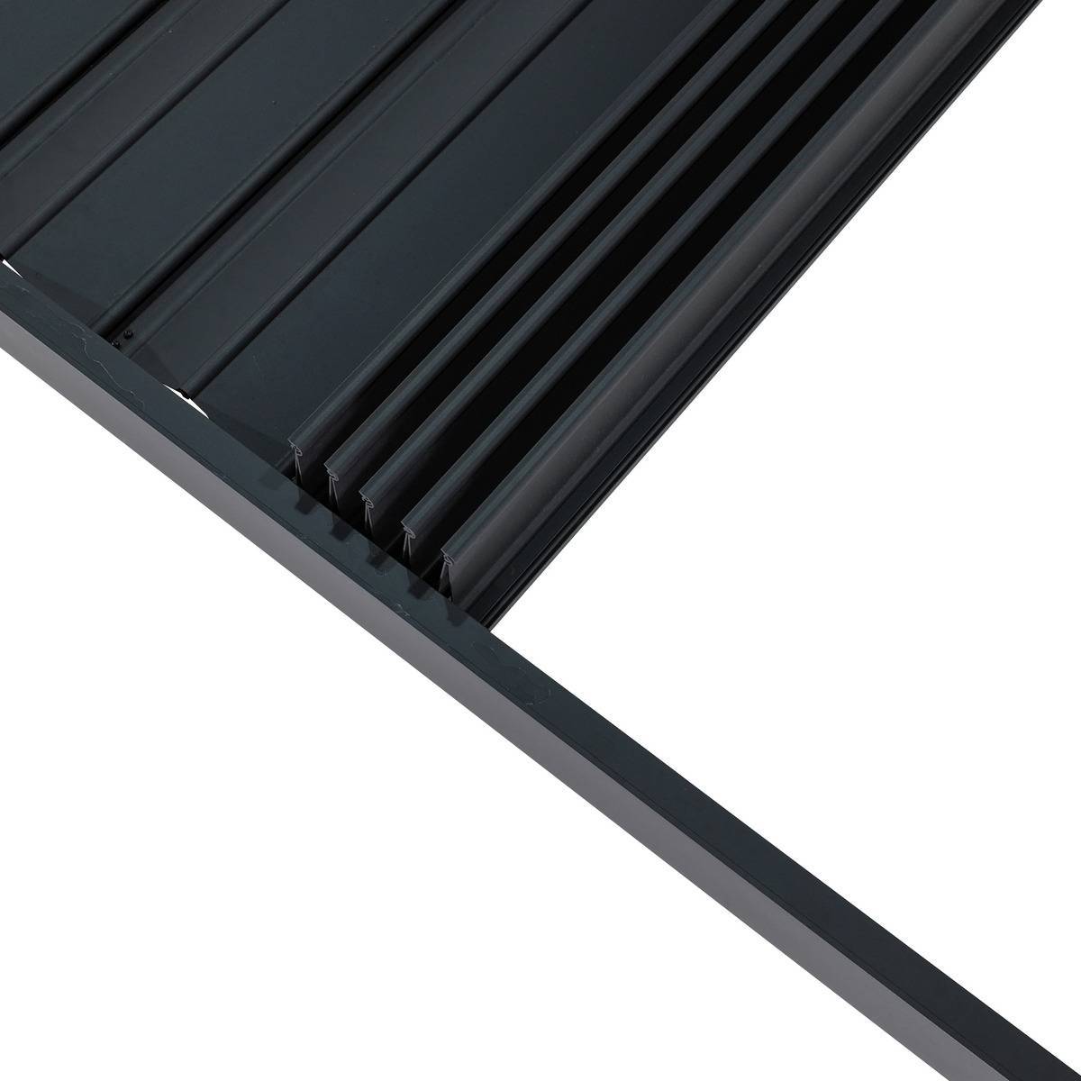 Hesperide - Pergola bioclimatique autoportante Evora 4x3m gris graphite Hespéride - Image 4