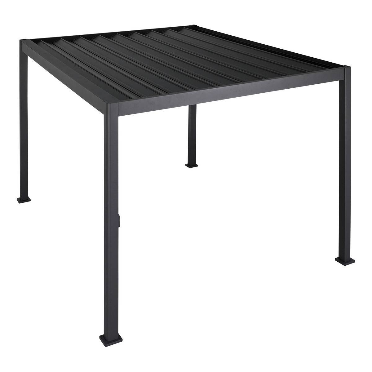 Hesperide - Pergola bioclimatique autoportante Evora 4x3m gris graphite Hespéride - Image 1