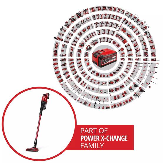 Einhell - Aspirateur-balai sans fil – TE-SV 18 Li – Batterie 4,0 Ah incluse – 2-en-1 – Plateforme Power X-Change - Image 3