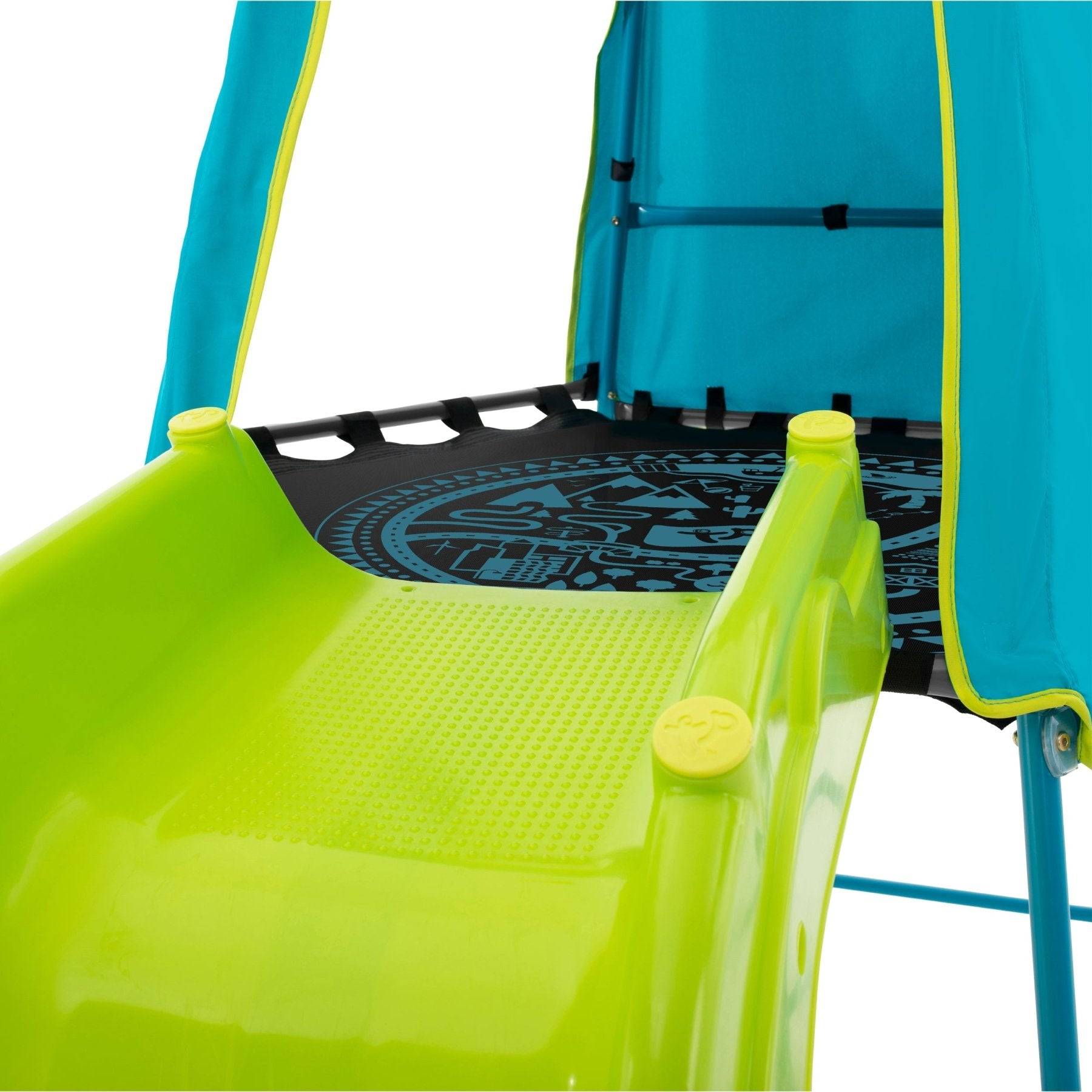Tp Toys - Aire de jeux balançoire, toboggan et panier de basket - métal bleu - H246 cm - EXPLORER TOUR - Image 6