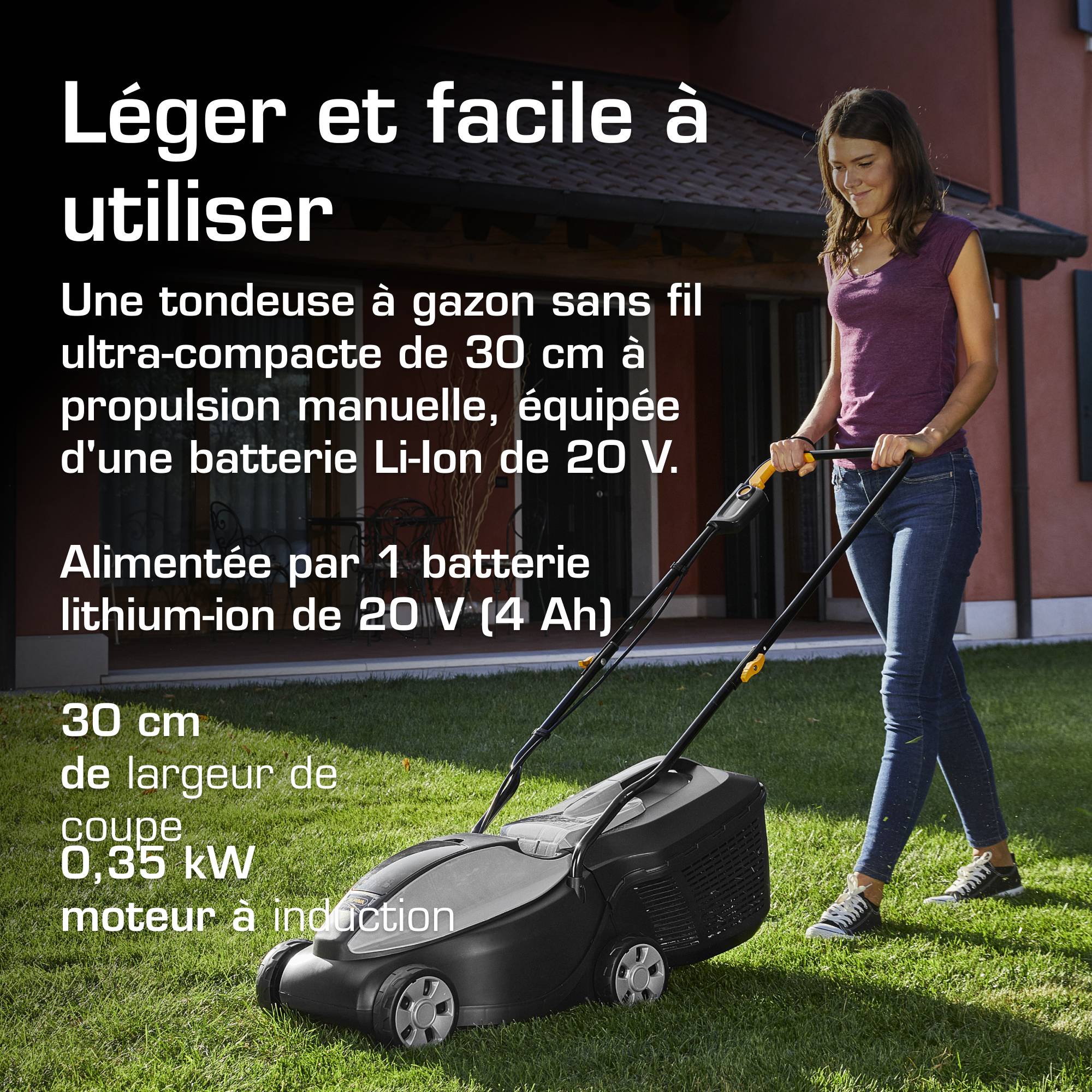Alpina - Tondeuse sans fil AL1 3020 Li Kit, 30cm, batterie 20V (4Ah) et chargeur - Alpina - Image 2