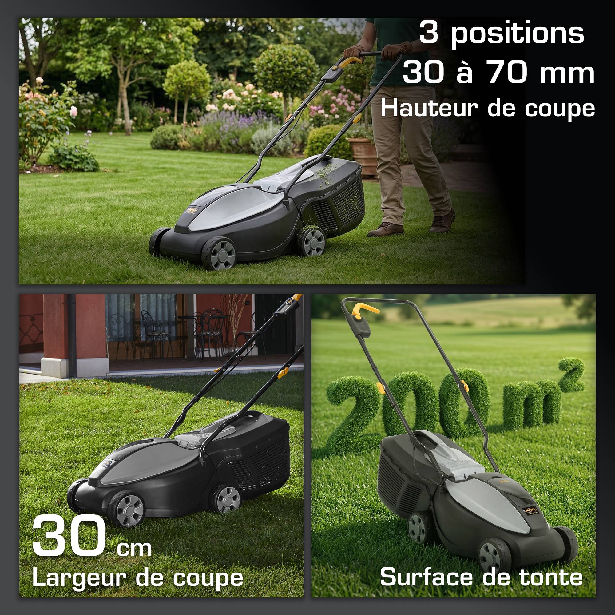 Alpina - Tondeuse sans fil AL1 3020 Li Kit, 30cm, batterie 20V (4Ah) et chargeur - Alpina - Image 4