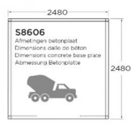 Abri de jardin HOF en bois 5,12m², Plancher Non, Abri bûches Non, Armoire adossée 2 portes - Image 4