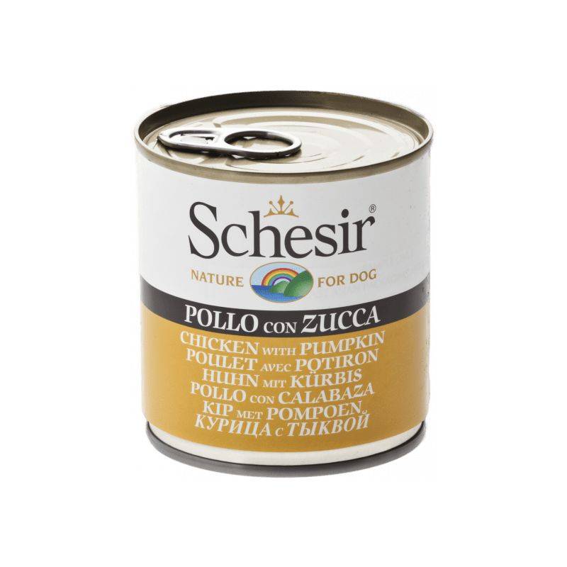 Schesir - Patée en gelée Poulet/Potiron chien (boite 285g) - SCHESIR 285 g