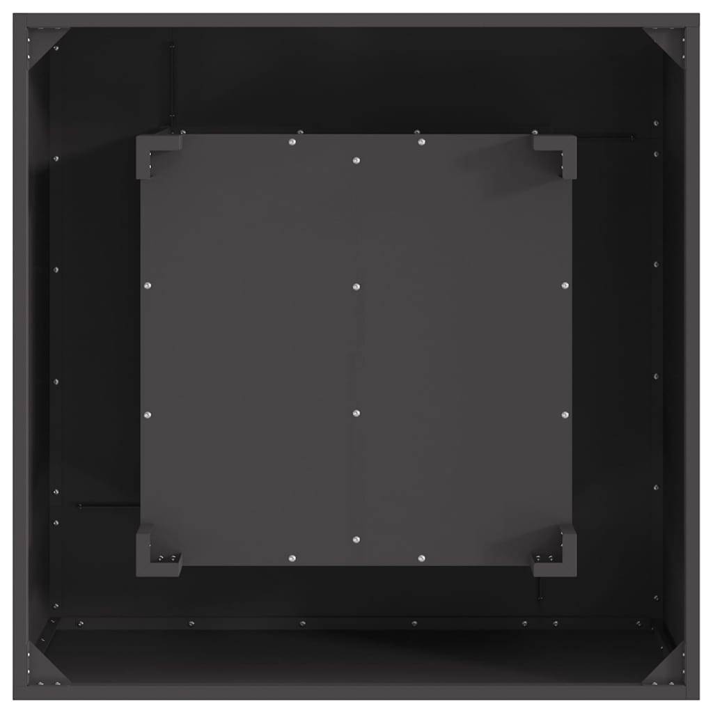 Très Grand Brasero Carré XXL 80cm Acier Foyer de Jardin Design Moderne Noir – ComfortXL Outdoor Living - Image 9