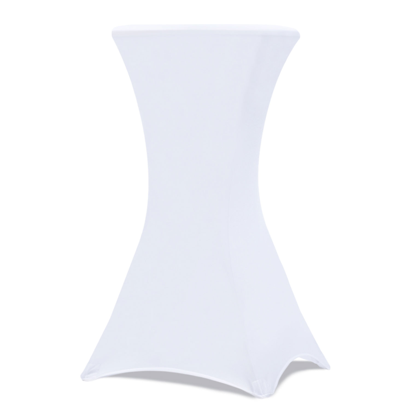 Lot de 4 tables hautes pliantes 105 cm et 4 housses blanches - Image 4