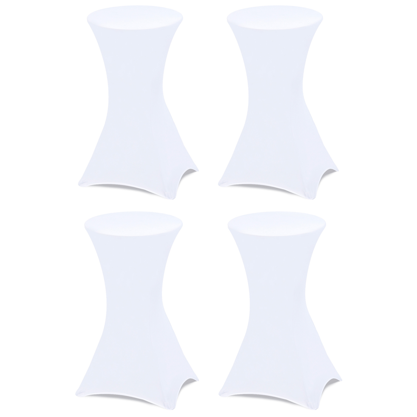 Lot de 4 tables hautes pliantes 105 cm et 4 housses blanches - Image 6