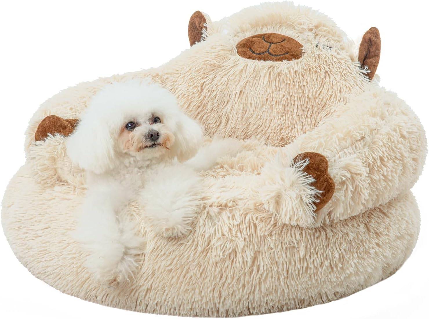 Lit pour Chien en Forme D'alpaga 61 x 61 x 36 cm camel