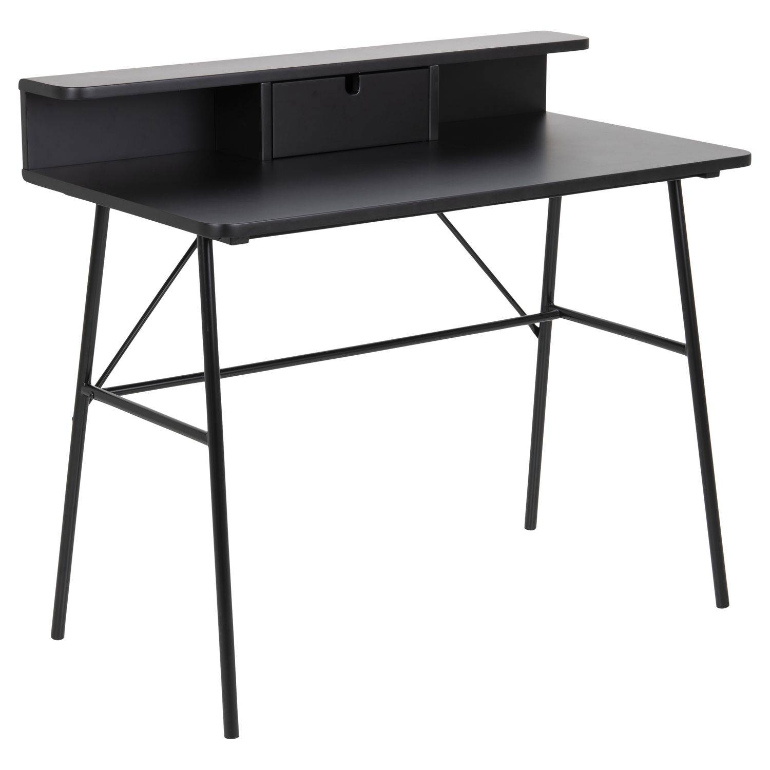 Sans Marque - Bureau 1 tiroir et tablette de rangement en MDF et Métal - Toilinux - Image 1
