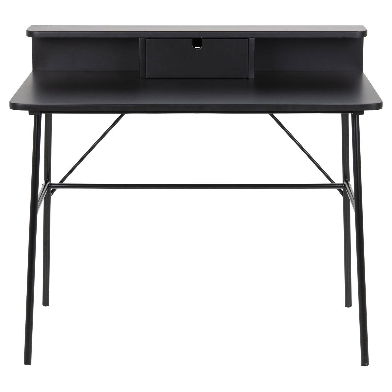 Sans Marque - Bureau 1 tiroir et tablette de rangement en MDF et Métal - Toilinux - Image 3