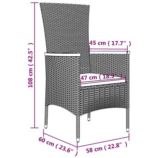 Salon de Jardin 10 Personnes Gris Grande Table 240cm et Fauteuils Inclinables – ComfortXL Outdoor Living - Image 10