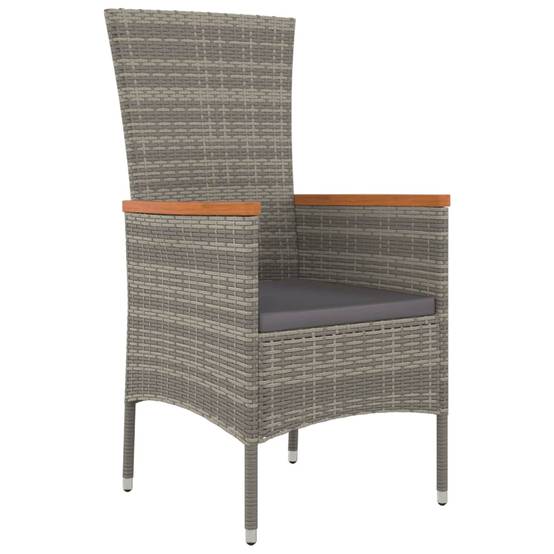 Salon de Jardin 10 Personnes Gris Grande Table 240cm et Fauteuils Inclinables – ComfortXL Outdoor Living - Image 3