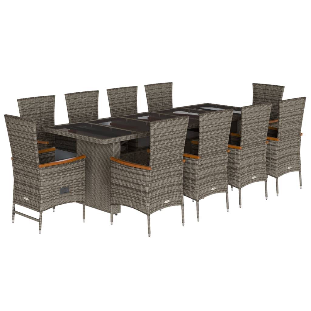 Salon de Jardin 10 Personnes Gris Grande Table 240cm et Fauteuils Inclinables – ComfortXL Outdoor Living - Image 2