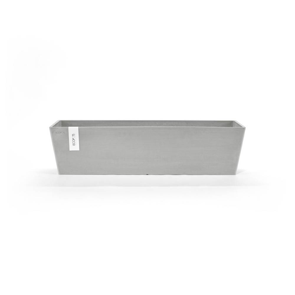 Ecopots - Pot Rectangulaire Bruges 80 Blanc Gris - 80 x 20 x H. 20 cm - 25 L ECOPOTS - Image 1