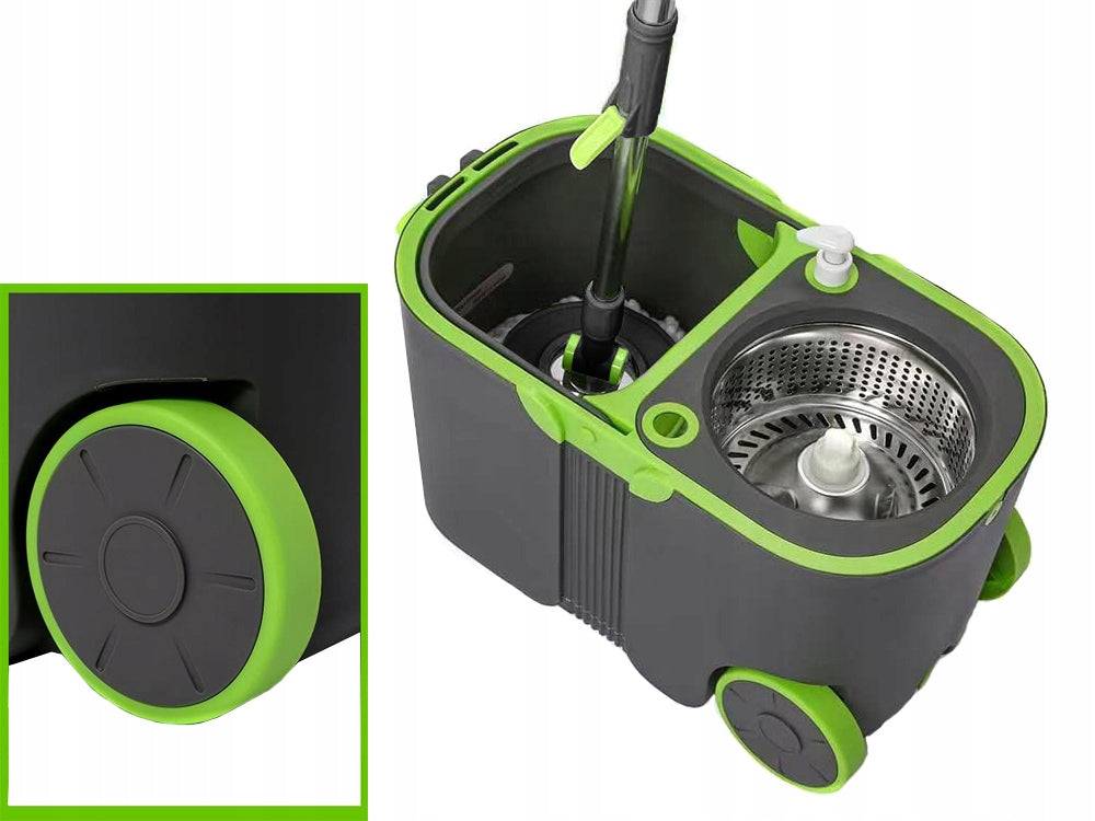 Importdistrib - Ensemble Balai serpillère vadrouille rotatif 360 turbo avec seau et 2 tampons en microfibre IMPORTDISTRIB - Image 3