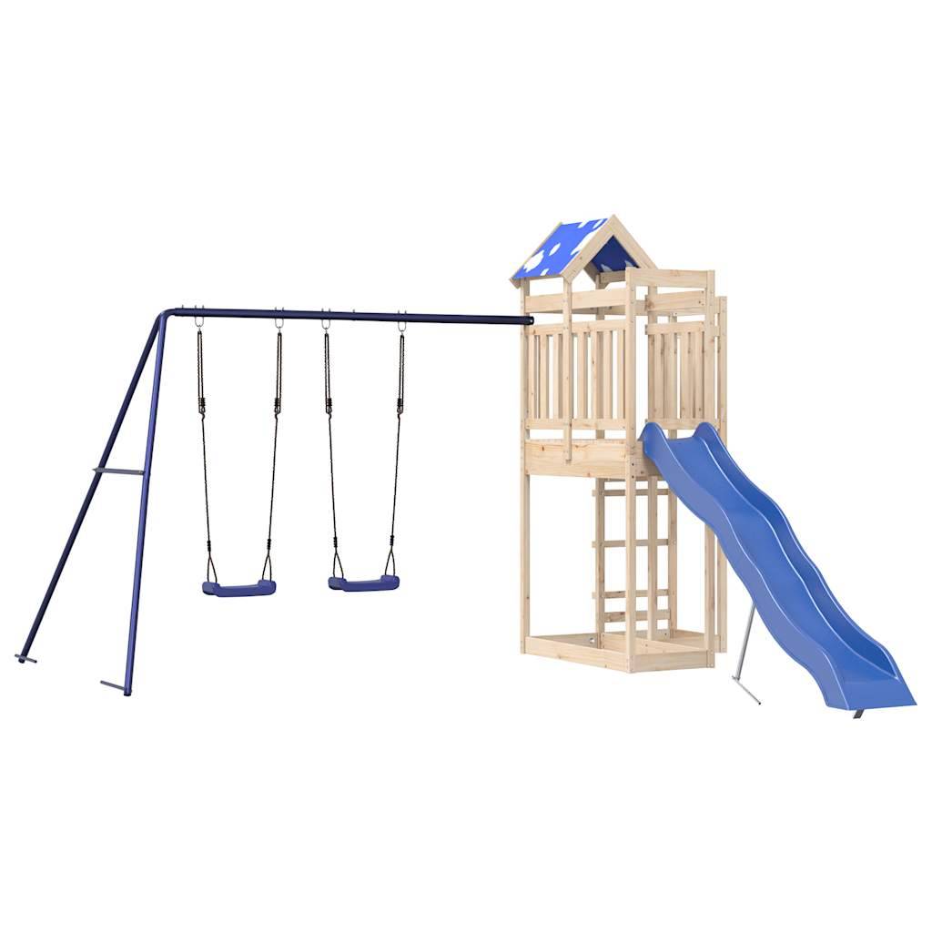 Aire de jeux d'extérieur - Jeu Plein air enfant bois de pin massif rj32 - Image 1