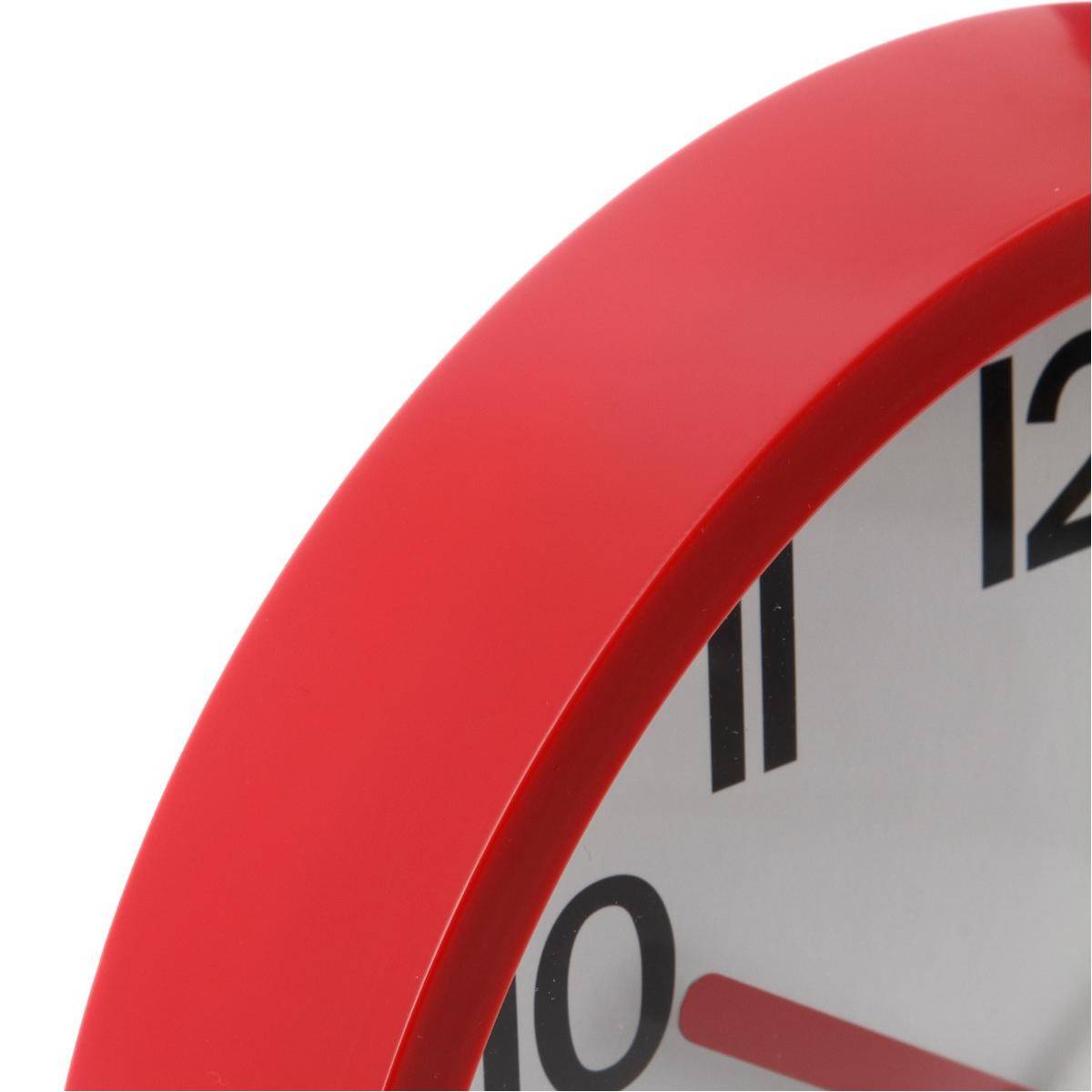 Pendule murale moderne Rouge D 22 cm - Image 3