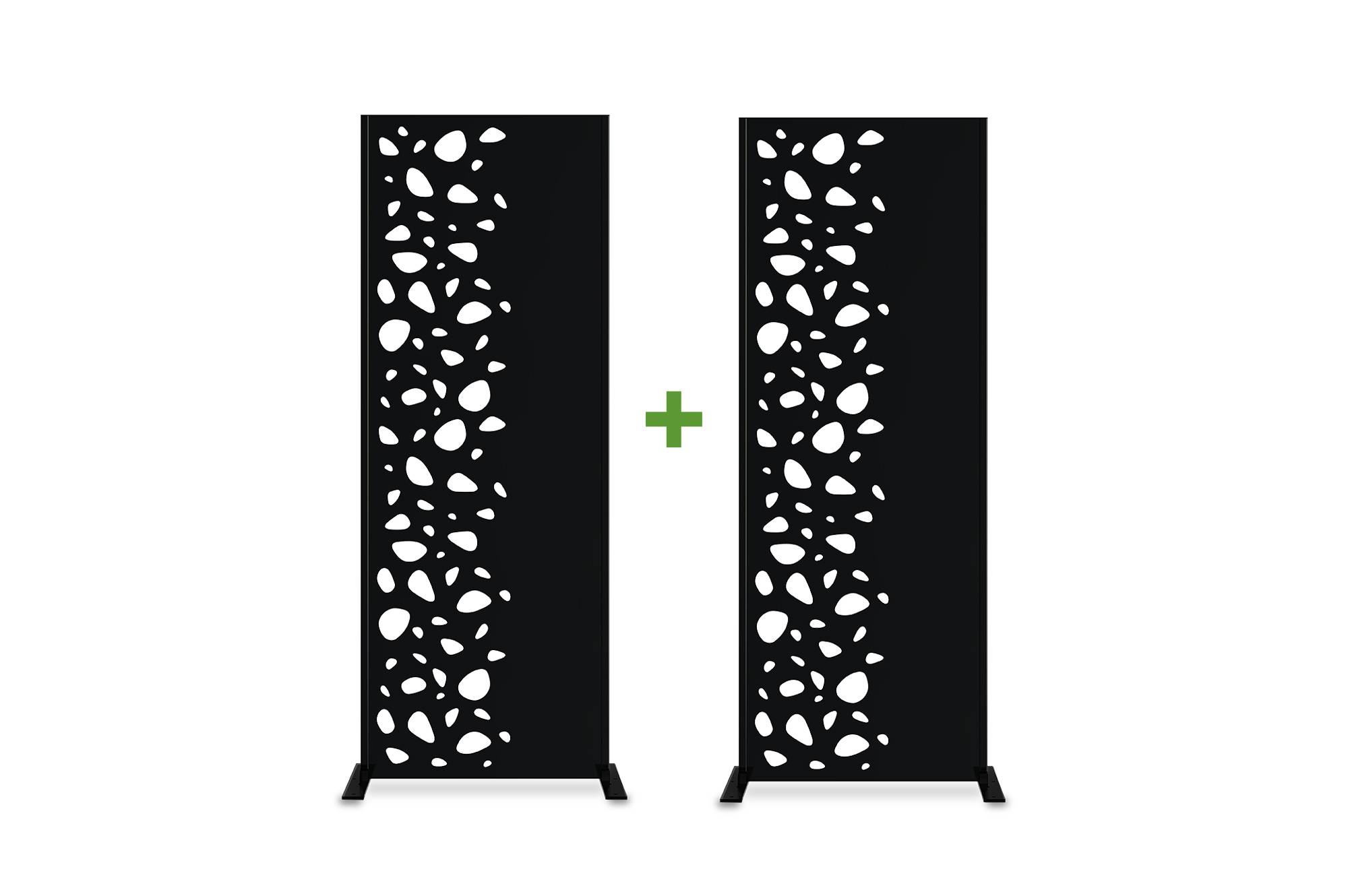 Casanoov Lot de 2 panneaux décoratifs SUNNY Noir H.160 cm motifs côté gauche - Image 1