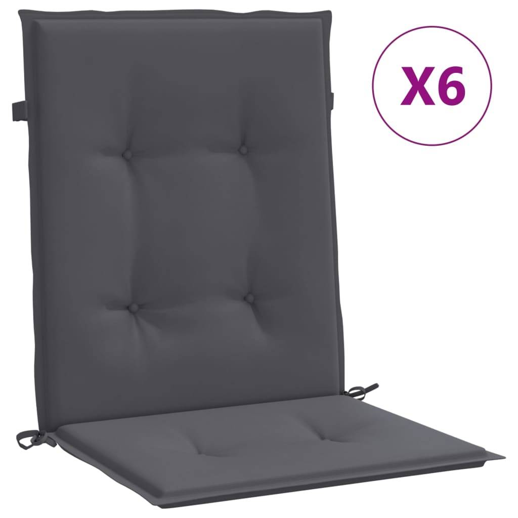 PANGIVO - Coussins de chaise à dossier bas polyester anthracite 100 x 50 x 3 cm - PANGIVO - Image 2