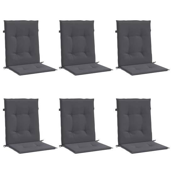 PANGIVO - Coussins de chaise à dossier bas polyester anthracite 100 x 50 x 3 cm - PANGIVO - Image 3
