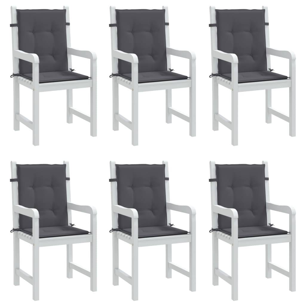 PANGIVO - Coussins de chaise à dossier bas polyester anthracite 100 x 50 x 3 cm - PANGIVO - Image 4