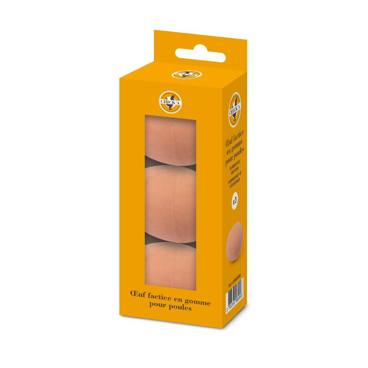 Chick'a - 3 œufs factices en gomme pour poule CHICK'A - Image 4