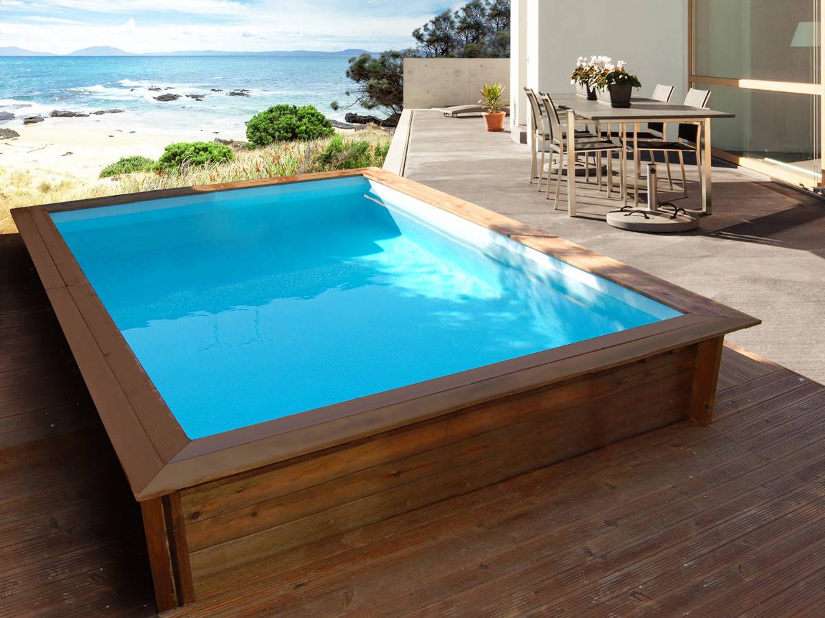 Piscine Bois Rectangle " Toledo "- 3.20 X 2.20 X 0.71 M -habitat Et Jardin