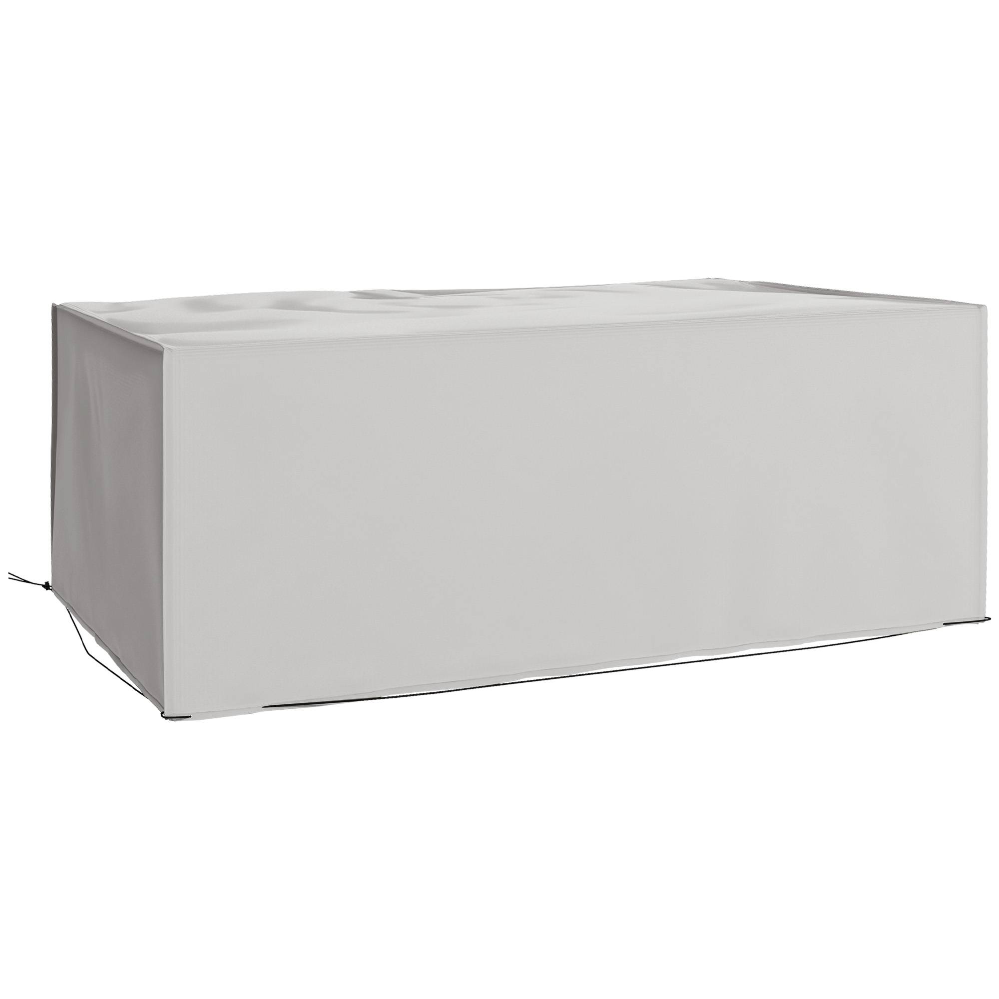 Housse de protection pour mobilier de jardin, résistante à l'hiver, imperméable et anti-UV, en tissu Oxford 600D, 210 x 140 x 80 cm, grise - Image 1