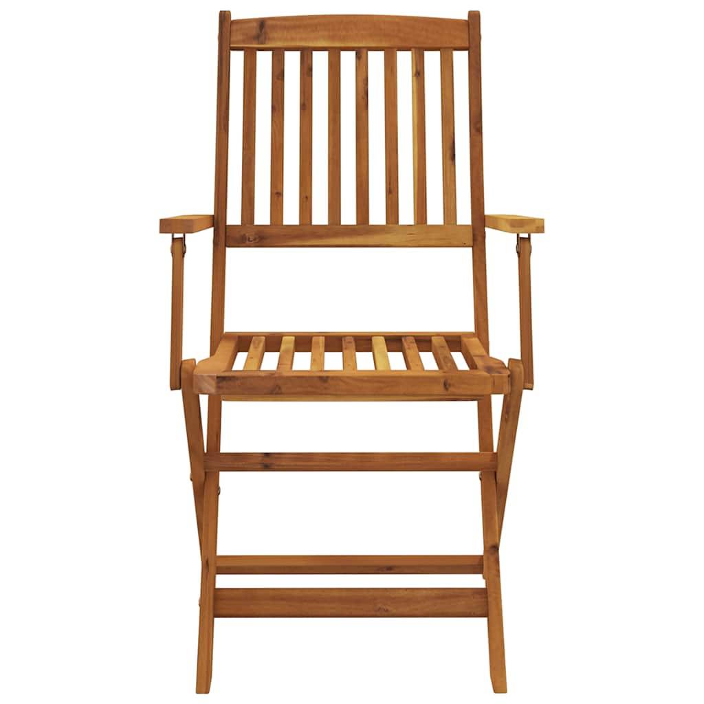 Vidaxl - Ensemble à manger d'extérieur pliable 5pcs Bois d'acacia solide vidaXL 44056 - Image 5
