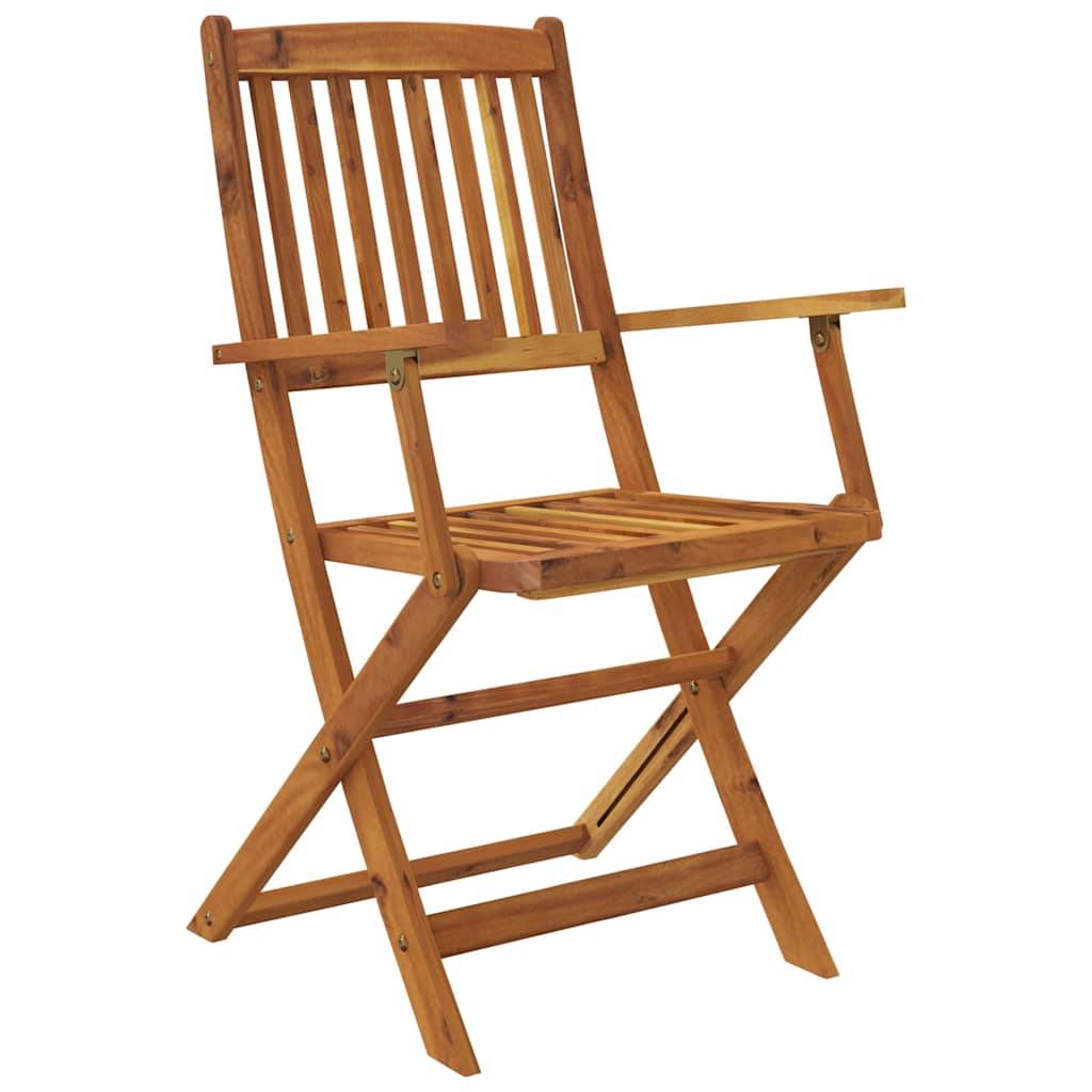 Vidaxl - Ensemble à manger d'extérieur pliable 5pcs Bois d'acacia solide vidaXL 44056 - Image 4