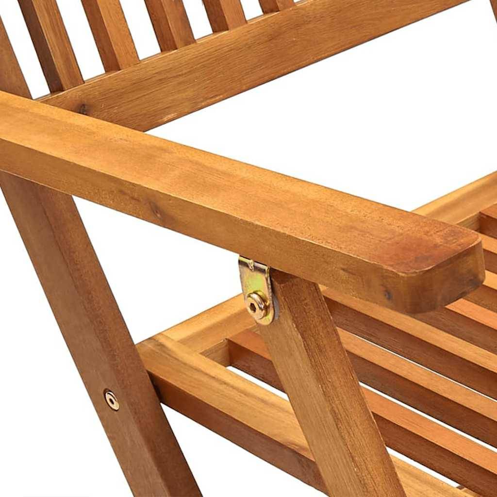 Vidaxl - Ensemble à manger d'extérieur pliable 5pcs Bois d'acacia solide vidaXL 44056 - Image 6