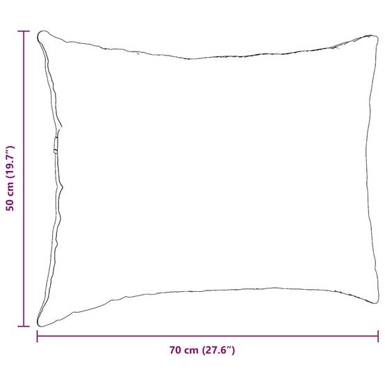 Lot de 2 Coussins de Canapé Velours Côtelé Doux Housse Lavable pour Déco Salon Crème 70x50 cm – ComfortXL Outdoor Living - Image 9